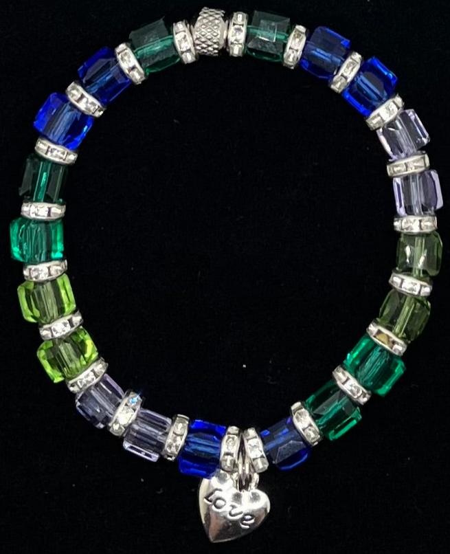 Memory-Custom Made Memory Bracelet with May,Sept,June.and Aug Birthstones