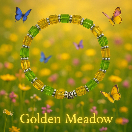 Memory Bracelet Showcasing  Aug and Nov " Golden Meadow