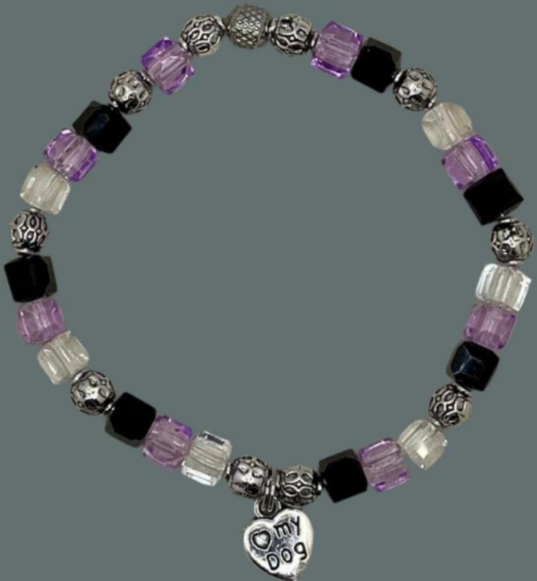 Purple Gaze Bracelet with charm