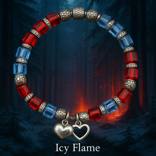 Memory-Custom made  memory bracelet- Icy Flame-