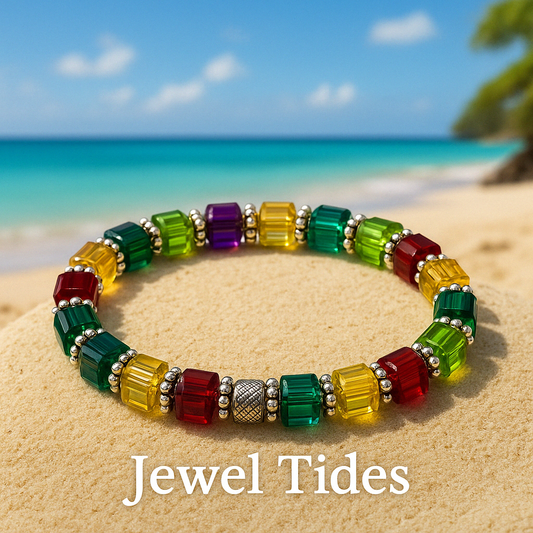 Memory-Custom made  birthstone bracelet  "Jewel Tides"