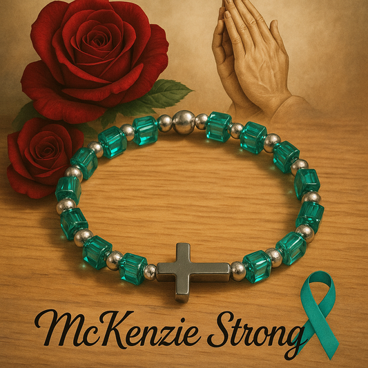Courage Collection-Ovarian Cancer Awareness Bracelet-McKenzie Strong -
