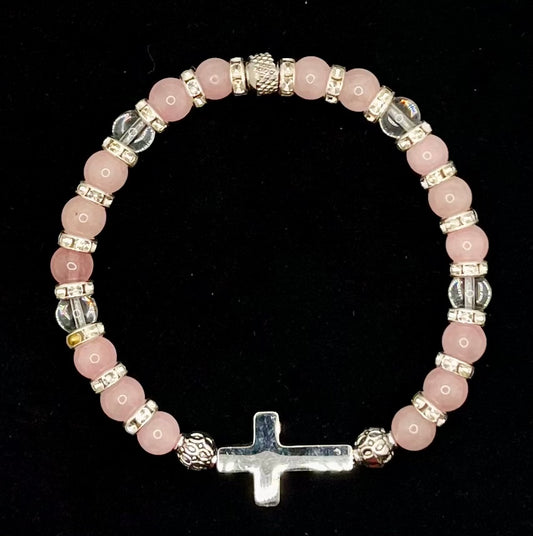 Heavenly Grace - Forgiven -Natural pink Quartz Bracelet
