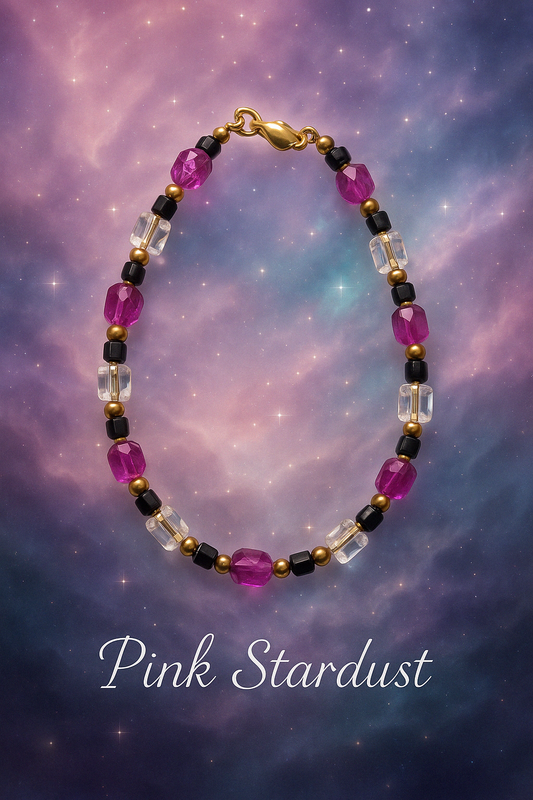 Pretty in pink - Pink Stardust Necklace
