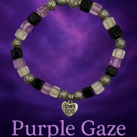 Purple Gaze Bracelet with charm