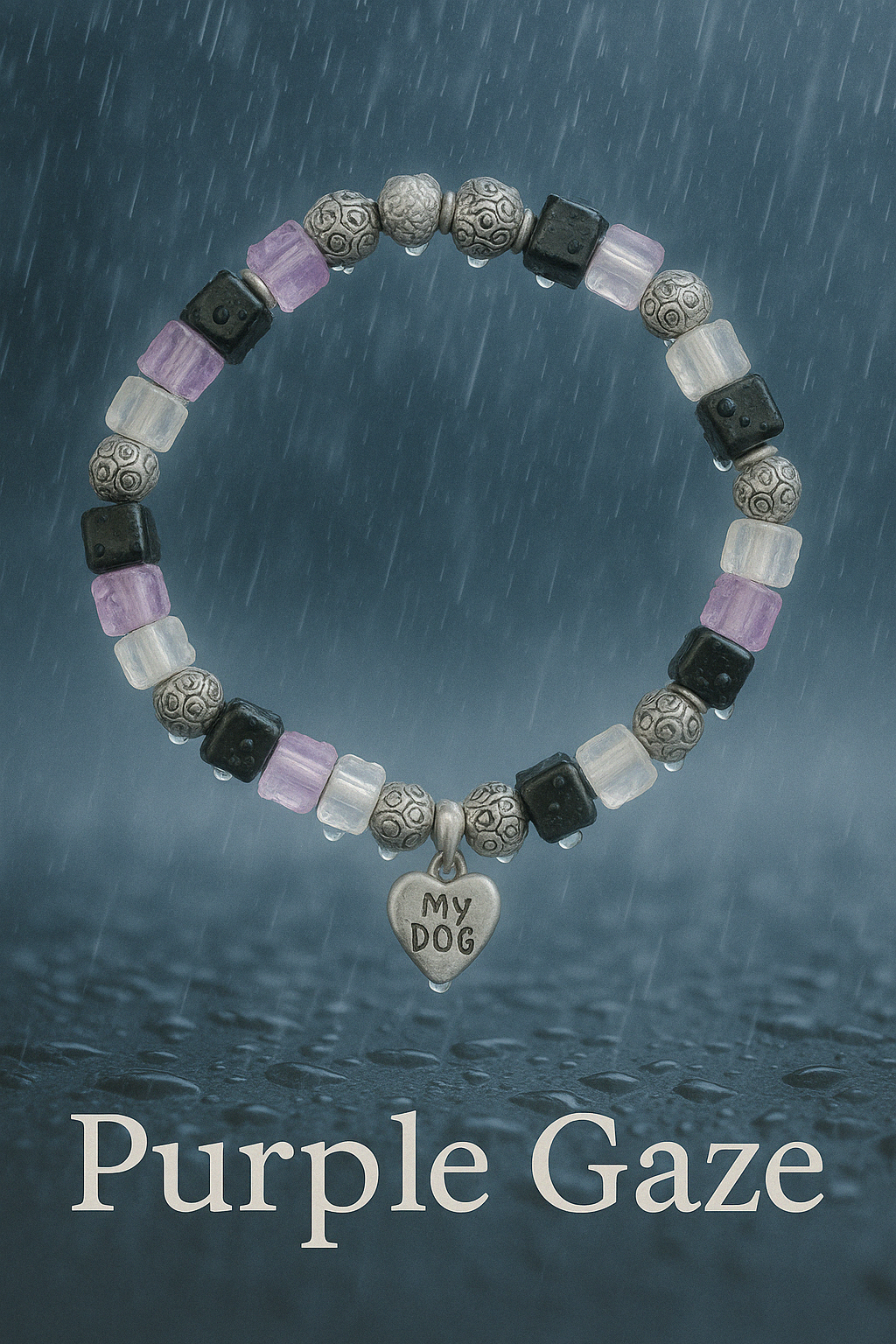 Purple Gaze Bracelet with charm