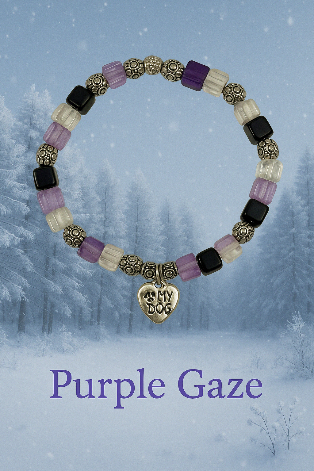 Purple Gaze Bracelet with charm