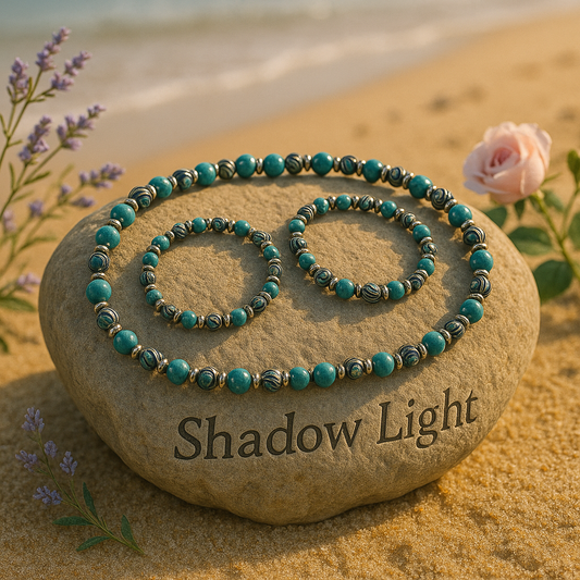 Round About Collection   -Shadow Light Set - Necklace Bracelet and Ankle Bracelet