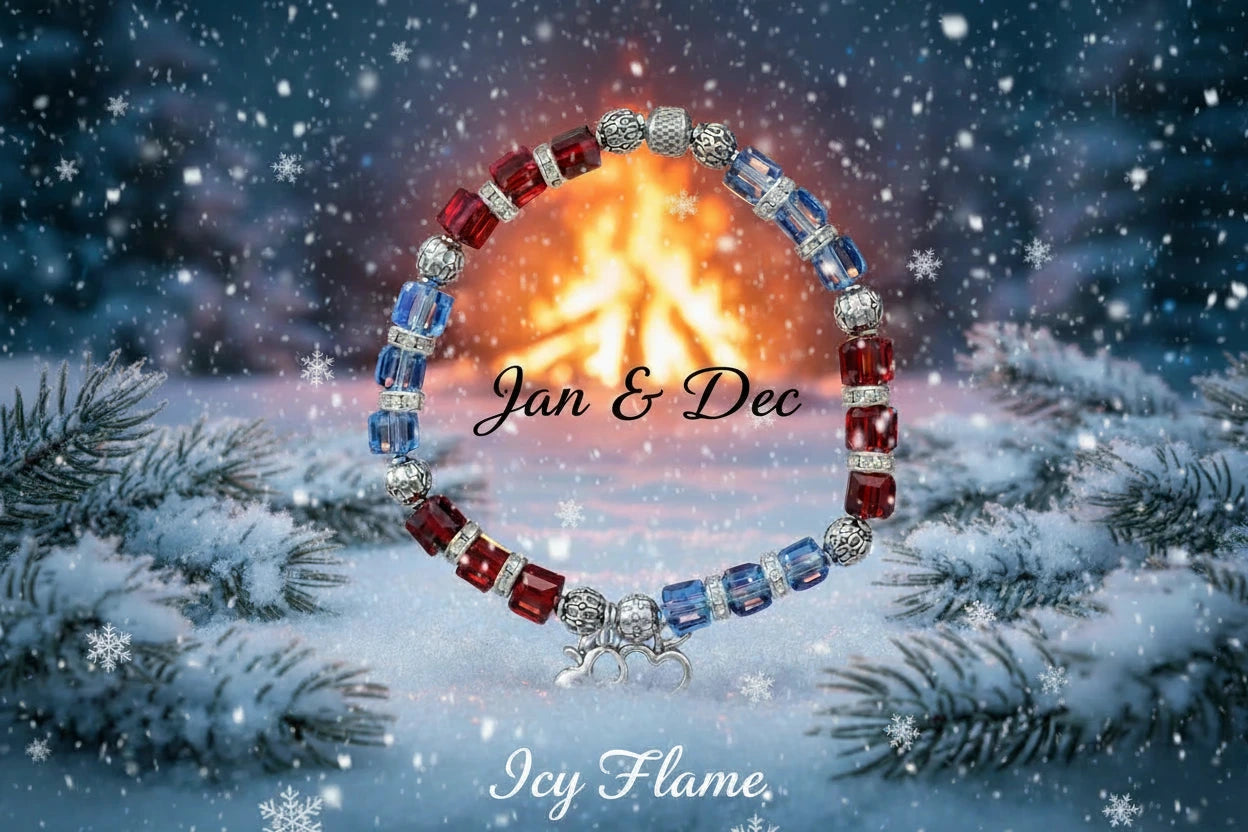 Memory-Custom made  memory bracelet- Icy Flame-