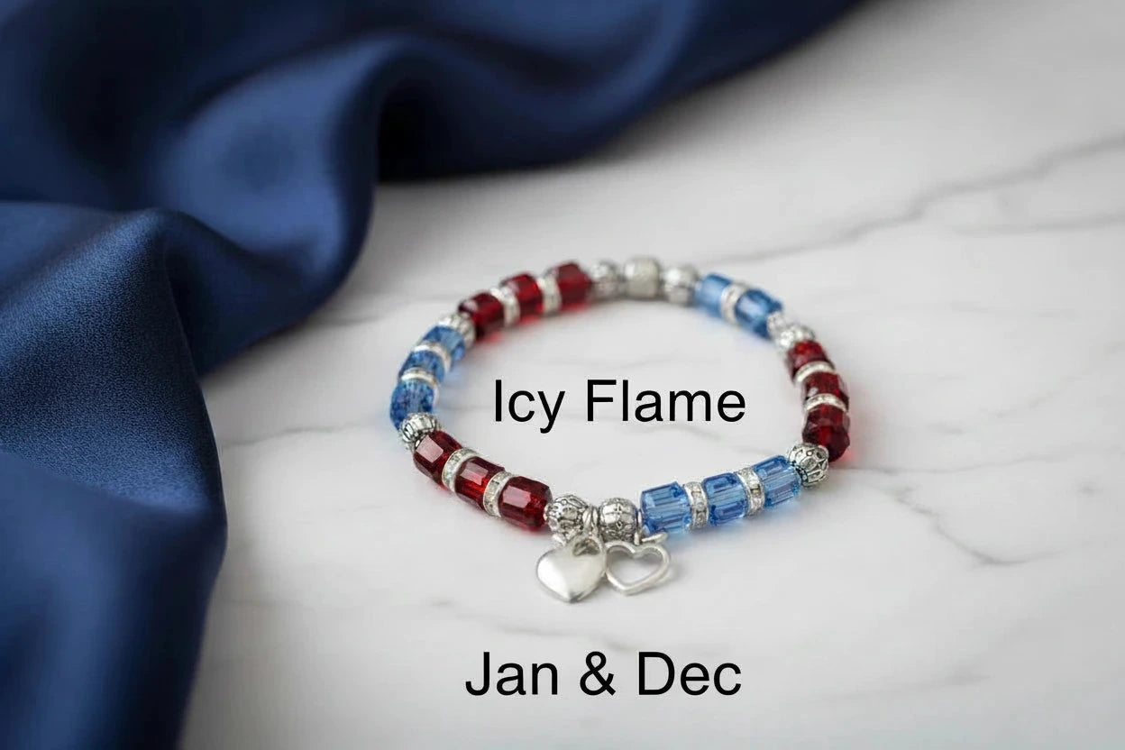 Memory-Custom made  memory bracelet- Icy Flame-