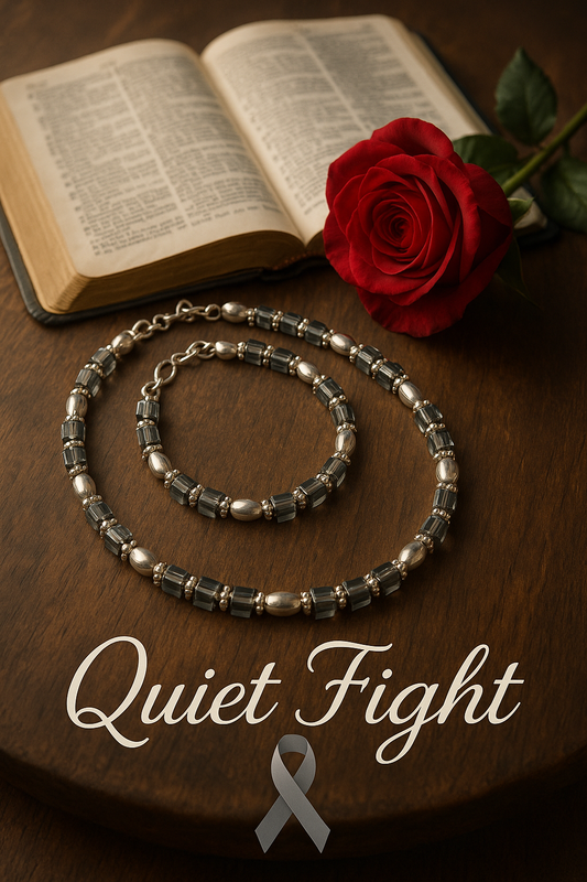 Courage awareness  -Quiet Fight Set- Necklace and Bracelet