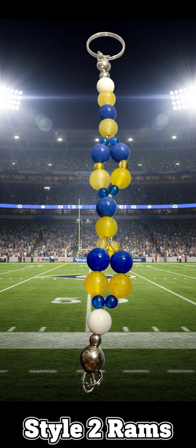 Sports color key chains-Rams